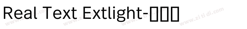 Real Text Extlight字体转换